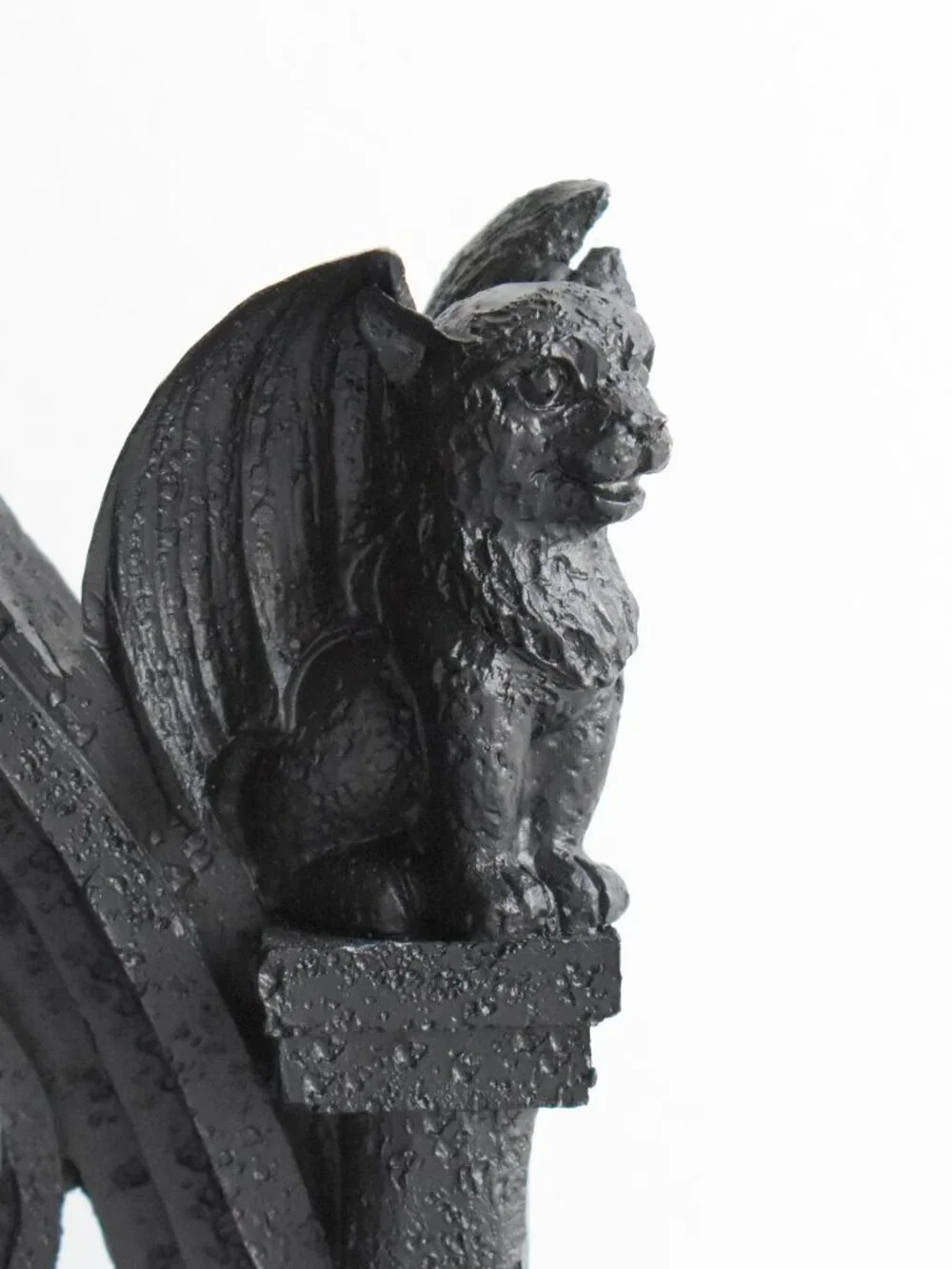 Gothic Cathedral Window Style Mirror Gargoyle Black Cat Raven Halloween Decor